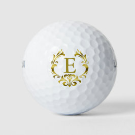 Gold Folie Monogram Embleem Golfballen