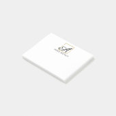 Gold Folie Monogram Moderne Post Het Noteert Post-it® Notes (Schuin)