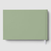 Gold Folie Monogram Sage Green Wedding Gastboek Gastenboek (Achterkant)