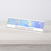 ** Gold Folie Nebula Cosmic Galaxy Universe AP3 Bureau Naambordje (Voorkant)