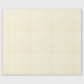 Gold Folie Polka Dots Modern Holiday Wit Metallic Cadeaupapier (Vlak)