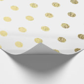 Gold Folie PolkaDot inpakpapier (Hoek)