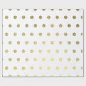 Gold Folie PolkaDot inpakpapier (Vlak)