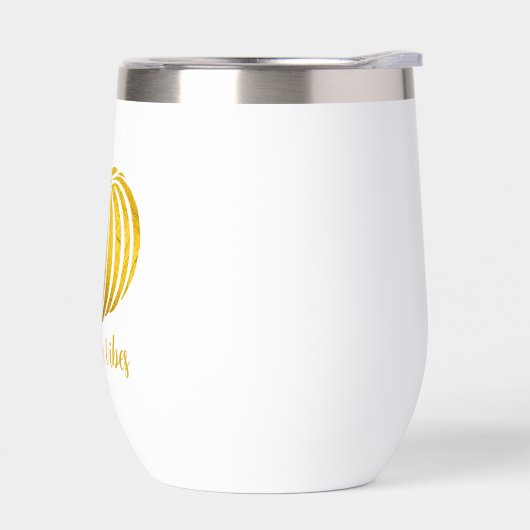 Gold Folie Pompoen Vibes Tumbler (Links)