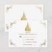 Gold Folie Princess Castle Verhalenboek RSVP (Voorkant / Achterkant)
