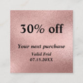 Gold Folie QR Code Loyalty Kortingsbonussen Kaarte Kortingskaartje (Voorkant)