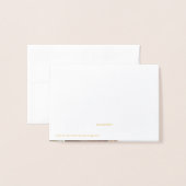 Gold Folie Rose Boeket Dank u Foto en Naam Folie Kaarten (Met envelop)