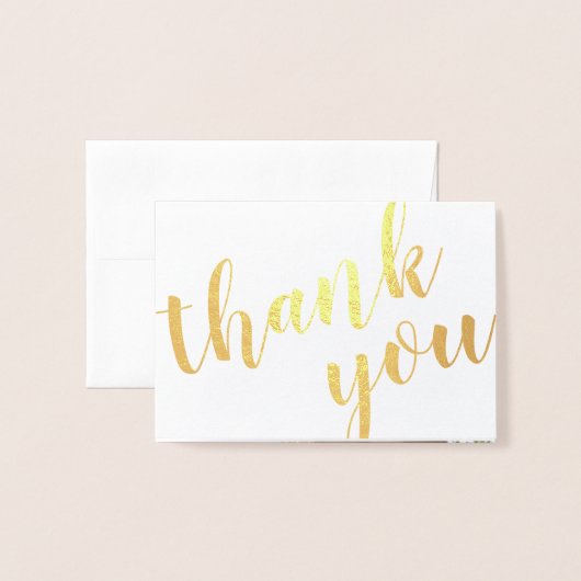 Gold Folie Rose Boeket Dank u Foto en Naam Folie Kaarten (Voorkant met envelop)