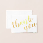 Gold Folie Rose Boeket Dank u Foto en Naam Kaarten (Voorkant met envelop)