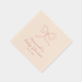 Gold Folie Roze Coquette Bow Baby shower servetten (Rechts)