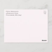 Gold Folie Roze Waterverf Bloemen Bewaar de datum Briefkaart (Achterkant)