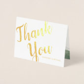 Gold Folie Rustic Pine Mountain Dank u Folie Kaarten (Voorkant)