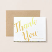 Gold Folie Rustic Pine Mountain Dank u Folie Kaarten (Voorkant met envelop)