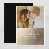 GOLD FOLIE SAVE THE DATE Save the Date Aankondigin (Voorkant / Achterkant)