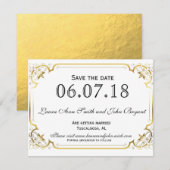 Gold folie Sla de datum op Kaart (Voorkant / Achterkant)