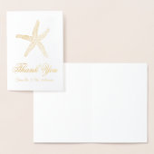 Gold Folie Starfish Dank u kaarten (Display)