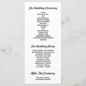 Gold Folie Stripes Trouwprogramma's Programmakaart (Achterkant)