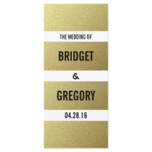 Gold Folie Stripes Trouwprogramma's