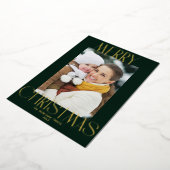 Gold Folie Tekst Vrolijke Kerst Kaart (Gedraaid)