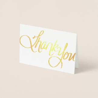 Gold Folie Thank You Card – handgeschreven kalligr Folie Kaarten