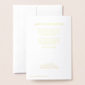 Gold Folie Viering van het Leven Begrafenisprogram Folie Kaarten (Met envelop)