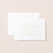Gold Folie Wedding Planner Dank u kaart (Voorkant met envelop)