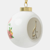 Gold Folie Windhond Eenvoudige Elegante Classy Keramische Bal Ornament (Links)