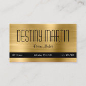 Gold Folie Zwart Contact Bar Visitekaartje (Voorkant)