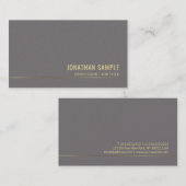 Gold Font Chic Modern Plain Professional Luxe Visitekaartje (Voorkant / Achterkant)
