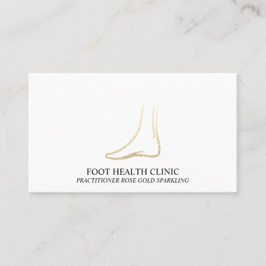Gold Foot Care Podiatry Praktijkarts Visitekaartje (Voorkant)