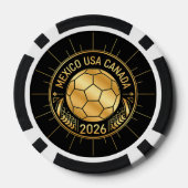 Gold Football Emblem 2026 | Mexico USA Canada Poker Chips (Achterkant)