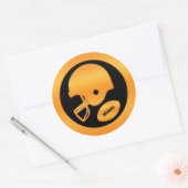 Gold Football Helmet en Ball Ronde Sticker (Envelop)