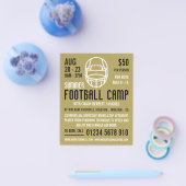 Gold Football Helmet, Football Camp Adverteren Flyer (Enkel)