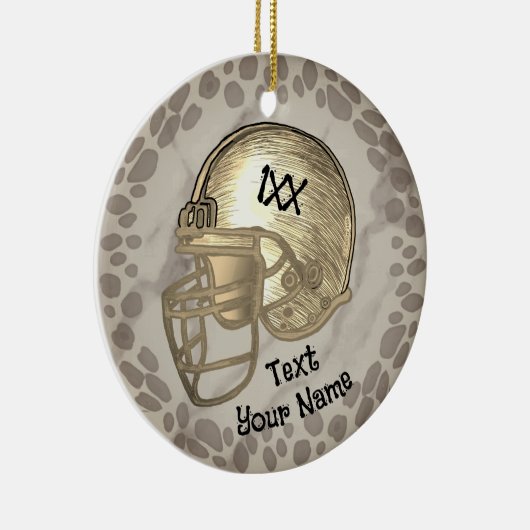 Gold Football Player Ornament (Rechts)