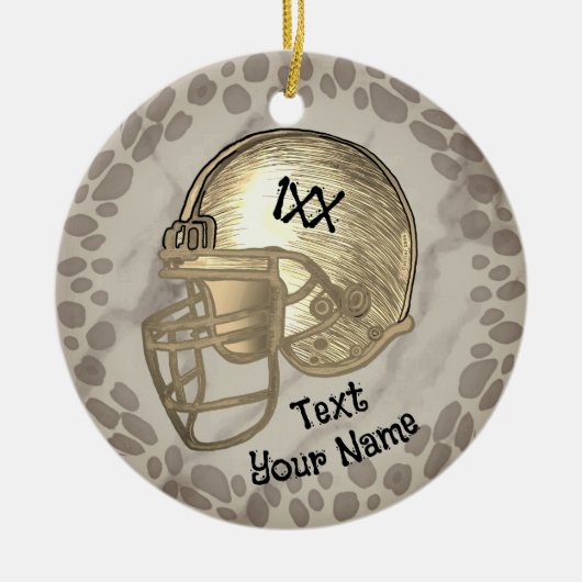 Gold Football Player Ornament (Voorkant)