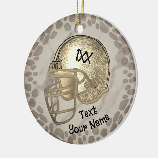 Gold Football Player Ornament (Links)