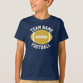 Gold Football Team Name, Player and Number Sports T-shirt