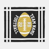 Gold Football Team Name, Player Position & Number Fleece Deken (Voorkant (Horizontaal))