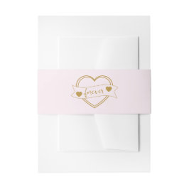 Gold Forever Hearts Bridal Shower Uitnodigingen Wikkel