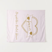 Gold Forever Hearts Bridal Shower Wandkleed (Voorkant (horizontaal))