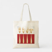 Gold Forks Canvas tas (Achterkant)