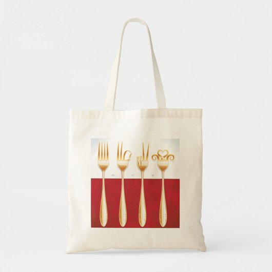 Gold Forks Canvas tas (Voorkant)