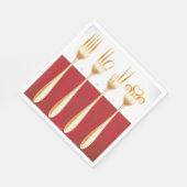 Gold Forks Paper Napkins Servet (Hoek)