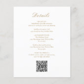 Gold Formal QR Code Budget Weduwen Uitnodiging Flyer (Achterkant)