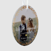 Gold-foto gemaakt tijdens pandemische kerstmis ornament (voorkant)