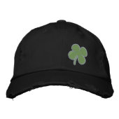 Gold Four Leaf Clover St. Patricks - ! Geborduurde Pet (Voorkant)
