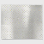 Gold Foxier Confetti Small Polka Dots Silver Grey Cadeaupapier (Vlak)
