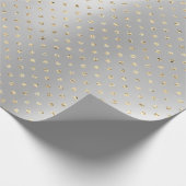 Gold Foxier Confetti Small Polka Dots Silver Grey Cadeaupapier (Hoek)