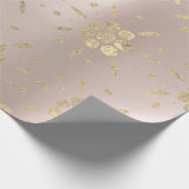 Gold Foxier Oriental Floral Confetti Parly Blush Cadeaupapier (Hoek)