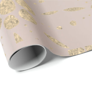 Gold Foxier Oriental Floral Confetti Parly Blush Cadeaupapier